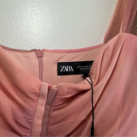 Zara Blush Ruched Mini Dress - Picture 4 of 7